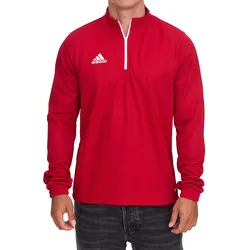 adidas Entrada 22 Halfzip Herren Trainings-Pullover nachhaltiges Sport-Shirt mit AEROREADY Technologie H57556 Rot - S