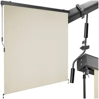 Tectake Senkrechtmarkise, verschiedene Größen, pulverbeschichtetes Aluminiumgehäuse, inkl. Wandhaltern