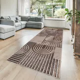 MY HOME Läufer »Lysandra«, rechteckig, 8 mm Höhe, 3D-Effekt, softer Kurzflor, pflegeleicht, leichter Glanz, Scandi-Look 33098126-12 sand 8 mm