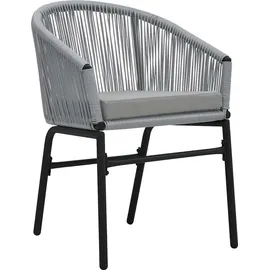 vidaXL Garten Essgruppe 5 pcs Grau Poly Rattan - Grau