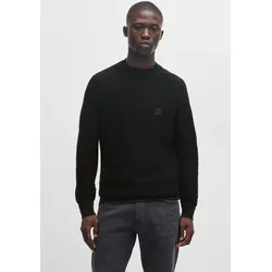 Strickpullover »Anion«, mit -Badge, Gr. L, Black001, , 36194232-L