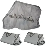 relaxdays Fahrradschutzhülle 3 x Fahrradgarage Kunststoff grau braun|grau