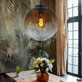 GLOBO Hänge Pendel Leuchte Glas Design Lampe Decken Kugel braun amber Wohn Zimmer Beleuchtung