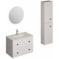 Naturel Forli Badezimmer-Set weiß glanz KSETFORLI12