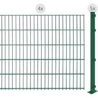Arvotec Doppelstabmattenzaun EASY 103 zum Aufschrauben, (Set), Zaunhöhe 103 cm, Zaunlänge 2 - 60 m grün