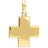 My Gold Kreuzanhänger Herren & Jungen Kreuz Anhänger 585 Gold (14 K) Goldkreuz - Star Cross (Set, 1-tlg., inkl. Schmuckbox), Geschenke goldfarben