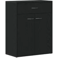 VidaXL Sideboard schwarz Eiche 60x30x75 cm Holzwerkstoff