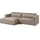 Livora Eckcouch Cord Velours 2-Sitzer Beige