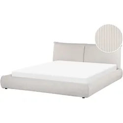 Wasserbett Cord VINAY 180 x 200 cm Hellbeige