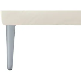 W.Schillig Ecksofa "enjoy&MORE, Designsofa, bequem, zeitlos und elegant, L-Form", weiß (weiß z59), B:340cm H:87cm T:185cm, Chenille-Flachgewebe R66 (85% Polyester, 15% Nylon);Longlife Xtra-Leder Z59: Glattleder mit modischer Prägung.