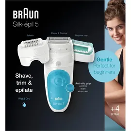 Braun Silk-épil SensoSmart 5-610 weiß/blau