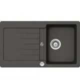 U Asphalt - Unterbauspüle - Unterschrank 45 cm Unterbau CRISTALITE®