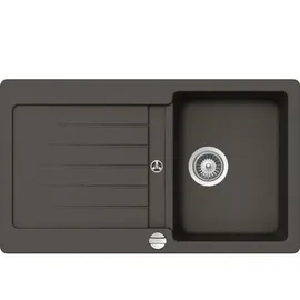 Schock Typos D-100 U Asphalt - Unterbauspüle - Unterschrank 45 cm Unterbau CRISTALITE®