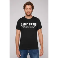 Camp David Rundhalsshirt schwarz S