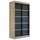 A&J MöbelLand Schiebetürenschrank PARIS 120 x 215 x 59,5 cm Schwarz