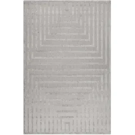 Esprit Outdoorteppich ESPRIT "Carolina ESP-54227", grau (hellgrau), B:133cm H:6mm L:200cm, Polypropylen (PP), Teppiche, Outdoorteppich, mit Hoch-Tief-Effekt, modern, robust, pflegeleicht, Terrasse, Küche
