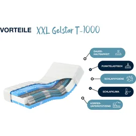 Hn8 Schlafsysteme HN8 Taschenfederkernmatratze XXL Gelstar T-1000 160 x 200 cm H4