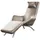 KAWOLA Relaxliege CAVAL Leder 79 x 95 x 157 cm Grau