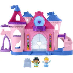 Disney-Prinzessin Spielset für Kleinkinder von Little People, Magische Lichter und Tanz-Schloss mit 2 Figuren
