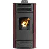 A+ Robin Wood Enya Air Pelletofen 8 kW Bordeaux Pelletkamin Pelletheizung Pellet