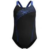 Speedo Medley Logo Medalist Badeanzug Schwarz/Blau 128