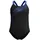 Speedo Medley Logo Medalist Badeanzug Schwarz/Blau 128