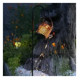 MARELIDA LED Solar Gießkanne Gartendeko H: 80cm Gartenstecker