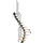 DOLLE Mittelholmtreppe Dublin 61 cm Buche lackiert/Metall Perlgrau