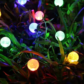 GLOBO Lichterkette Kunststoff 770x3x15cm 20x LED RGB Farbwechsel schwarz