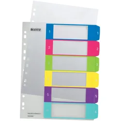 LEITZ WOW PC-beschriftbares Register, PP 1 - 6