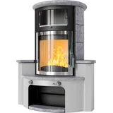 Kaminofen HARK 63 GT ECOplus 5 kW - Ofenkacheln: Specksteinverkleidung - Korpus: graphit/verchromt