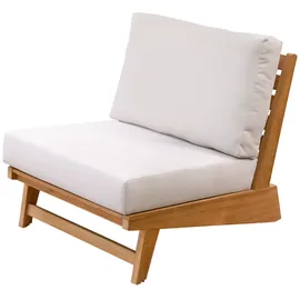 Tikamoon Olia Outdoor Sessel massiv Teakholz weiß