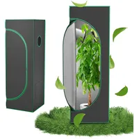 Aufun Grow Zelt, Grow Tent 40x40x120cm Growschrank für Pflanzen Zuchtzelt Gewächshaus Box Garten Anzucht Gemüse Kräuter Grow Schrank, Indoor Anbauzelt, Growroom für Blumen klein Tomaten Hydro Green