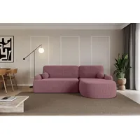 ALTDECOR Ecksofa mit Schlaffunktion und Bettkasten Corner Sofa Bett Eckcouch Couch L-Form Schlafcouch Ausziehbar Wohnlandschaft Schlafsofa Cauchsof... - Rosa