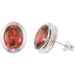 Acalee 70-1051-07 Damen-Ohrringe 925 Silber Zirkonia Padparadscha-Rot