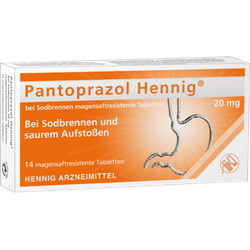 Pantoprazol Hennig b.Sodbrennen 20 mg msr.Tabl. 14 St
