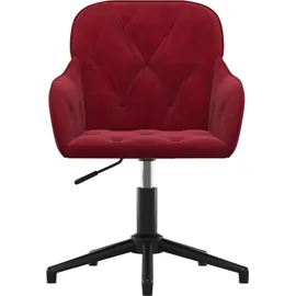 vidaXL Bürostuhl Samt Weinrot