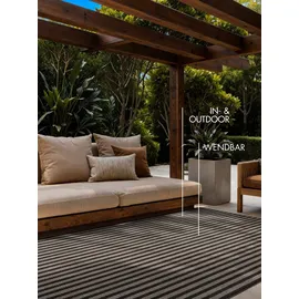 Ted Baker Linley Wendeteppich", schwarz weiß, B:200cm H:8mm L:300cm, Polypropylen, Teppiche, Teppich, Designteppich, Wetterfest, Pflegeleicht, Modern, Wohnzimmer, Terrasse