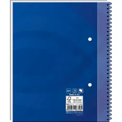 RNK Spiral-Notizbuch Business A5 blau kariert 96 Blatt