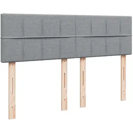 vidaXL Boxspringbett 140 x 200 cm Hellgrau