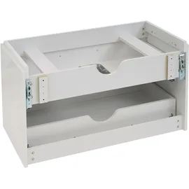 Mendler Premium Waschbeckenunterschrank HWC-D16, Waschtischunterschrank Waschtisch Badmöbel, hochglanz 90cm ~ weiß