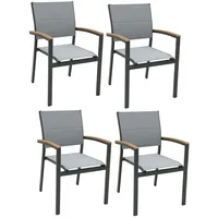 Garden Pleasure Stapelstuhl silea, 4er Set 305485-4
