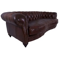 moebelfaktor 3-Sitzer Loxley 3D Vintage-Cigar, klassisches Ledersofa, das Stil und Eleganz symbolisiert braun