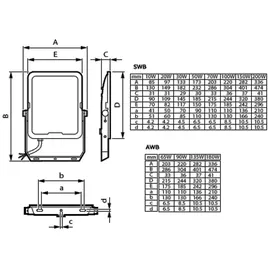 Philips LED-Strahler Aluminium, Glas grau mit Bewegungsmelder 110 lm