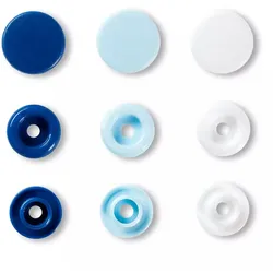 Prym Love Color Snaps blau/weiß/hellblau