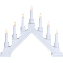 StarTrading STAR Trading Lichterbogen KARIN 7-flammig, Holz, weiß