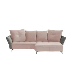 Ecksofa  Crease , rosa/pink , Maße (cm): B: 290 H: 80 T: 175