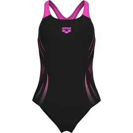 Arena Poseidonia Swim Pro Back Schwarz/Shocking Pink 128