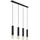 GLOBO Hängelampe 4-flg. 93 cm skandinavisch Holz Metall schwarz nickel