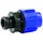 CEPEX PE Rohr Verschraubung 25 x 3/4" blau